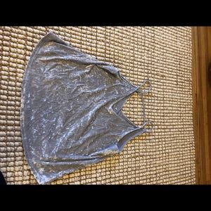 American Eagle Outfitters silver velvet top